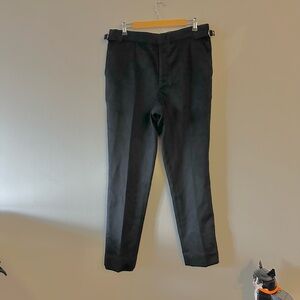 Basic Rights UK Wool High Waisted Trousers Black Men’s Minimalist M